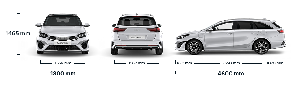 Kia Ceed Sportswagon Plug-in Hybrid Dimensions